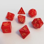 Dés  16mm - Role Playing Dice Set - Perle Rouge