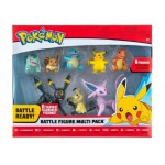 Figurine Pokemon Battle Figurine Multi Pack (Pikachu,Salameche,Bilbizarre,Carapuce,Evoli,Mimiqui,Noctali,Mentali)