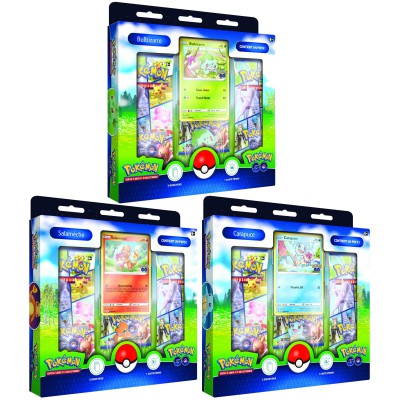 Coffret Collection Pokémon GO avec pin’s (Bulbizarre, Salamèche et Carapuce)