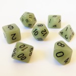 Ds  16mm - Role Playing Dice Set - Brille dans la Nuit Gris