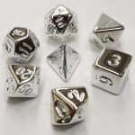 Dés  16mm - Role Playing Dice Set - Acrylic Silver