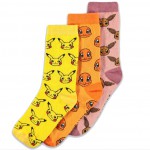 Mode Pokemon 3 paires de Chaussettes BASSES - POKEMON - TAILLE 39/42 (Pikachu, Salameche, Evoli)