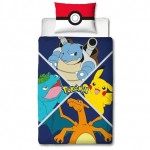 Mode Pokemon PARURE DE LIT EN MICROFIBRE Starter Evolution II (140x200cm + 63x63cm)