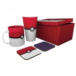 Bundle Pokemon COFFRET CADEAU - Verre & Mug & 2 dessous de verre - POKEBALL