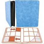 Portfolio  POUR TOPLOADERS - ALBUM DELUXE ZIP - BLEU - 20 pages de 9 cases (360 cartes recto-verso) - POUR TOPLOADERS