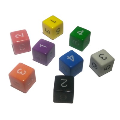 Dés Dé à l'unité 14mm - Couleur selon Stock
