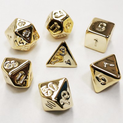 Ds 16mm - Role Playing Dice Set - Acrylic Gold