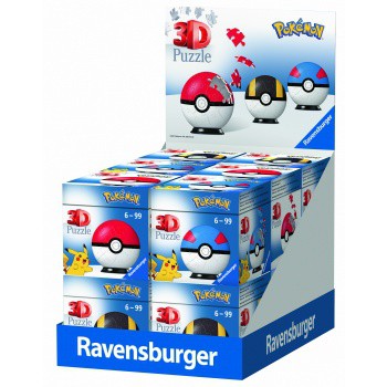 Puzzle Ravensburger - Puzzles 3D - 54 pices - POKEBALLS (Lot de 12)