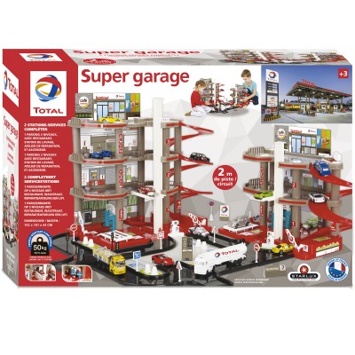 Coffret 2 Station-Services de 4 et 3 Niveaux avec 2 mtres de routes - TOTAL