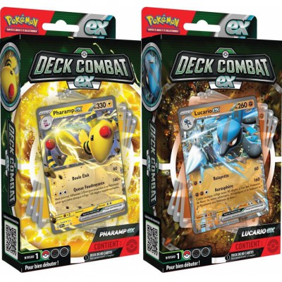 Deck Decks de Combat EX - Pharamp EX et Lucario EX (Lot de 2 decks diffrents)