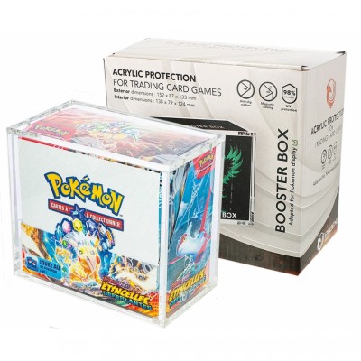 Boite de Rangement Protection Acrylique pour Display Pokmon Booster (Fermeture Magntique) 
