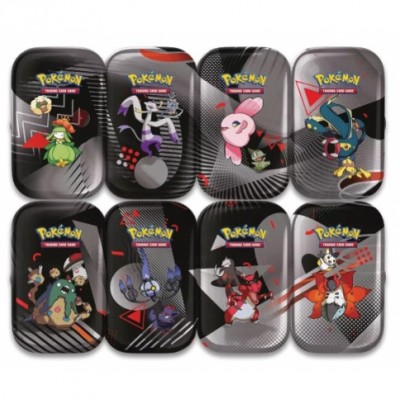 Pokebox Lot de 8 Mini tin EV10.5 Foudre Noire & Flamme Blanche (8 Mini Tin)