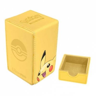Deck Box Alcove Flip Box SIMILICUIR - Pikachu - JAUNE