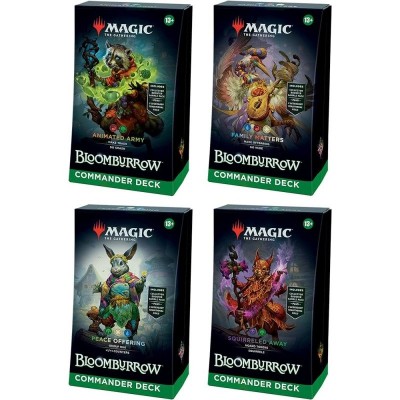 Deck EN ANGLAIS - Bloomburrow - Commander - Lot de 4 diffrents - EN ANGLAIS