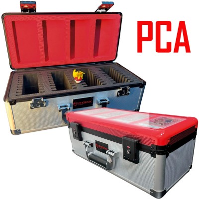 Valise de Rangement Valise Bicolore ROUGE / NOIRE - largeur 46cm - pour 40+4 Cartes grades PCA