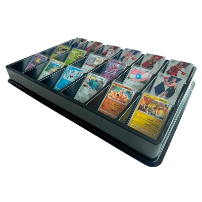 Boite de Rangement PRSENTOIR D'EXPOSITION (X3) 18 CASES POUR CARTES EN TOPLOADER