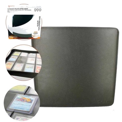 Portfolio NOIR - ALBUM DELUXE ZIP TOPLOADER 12 CASES POUR 480 CARTES 