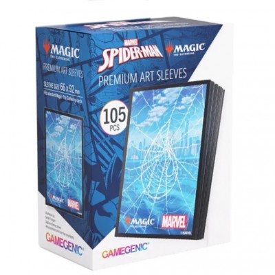 Sleeves Magic: The Gathering - Spider-Man Art SLEEVES (x105) - Island - 66x92mm