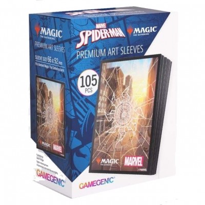 Sleeves Magic: The Gathering - Spider-Man Art SLEEVES (x105) - Plains - 66x92mm