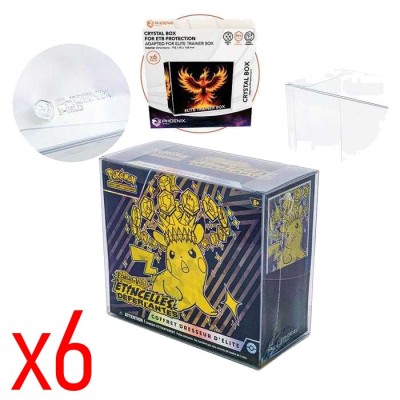 Boite de Rangement Protection SOUPLE - CRYSTAL BOX PROTECTION 99% UVR pour Coffret Dresseur d'Elite (x6)