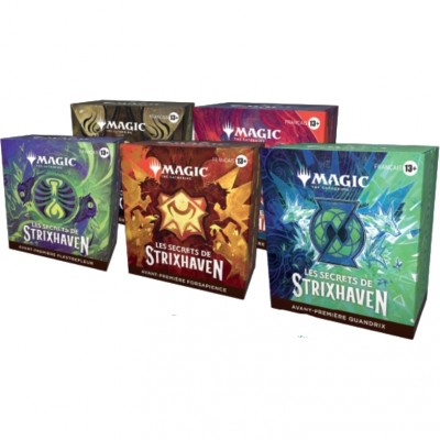 Bundle Les Secrets de Strixhaven - LOT de 5 Pack d'Avant Premi�re : Plumargent, Flestrefleur, Prismari, Forsapience, Quandri