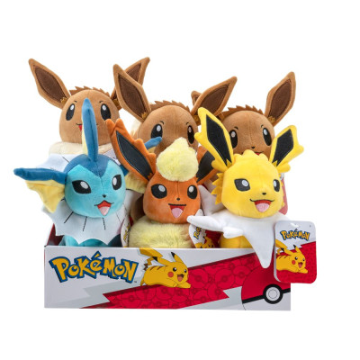 Peluche Lot de 6 Evoli Evolutions - 20cm environ