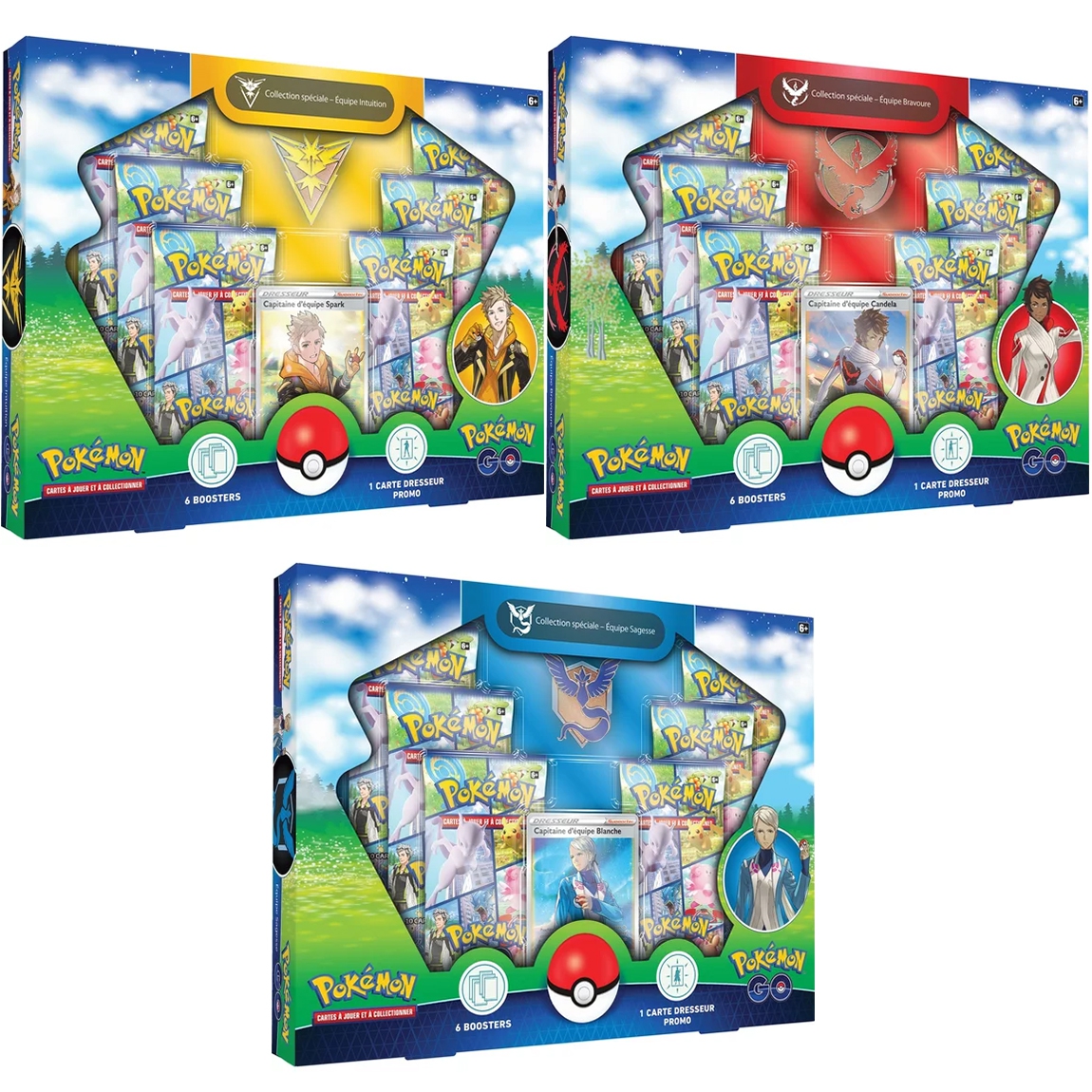 Dstrib - Coffret Coffret Pokémon GO EB10.5 - Lot de 3 (équipes Intuition,  Sagesse, Bravoure ) Pokemon