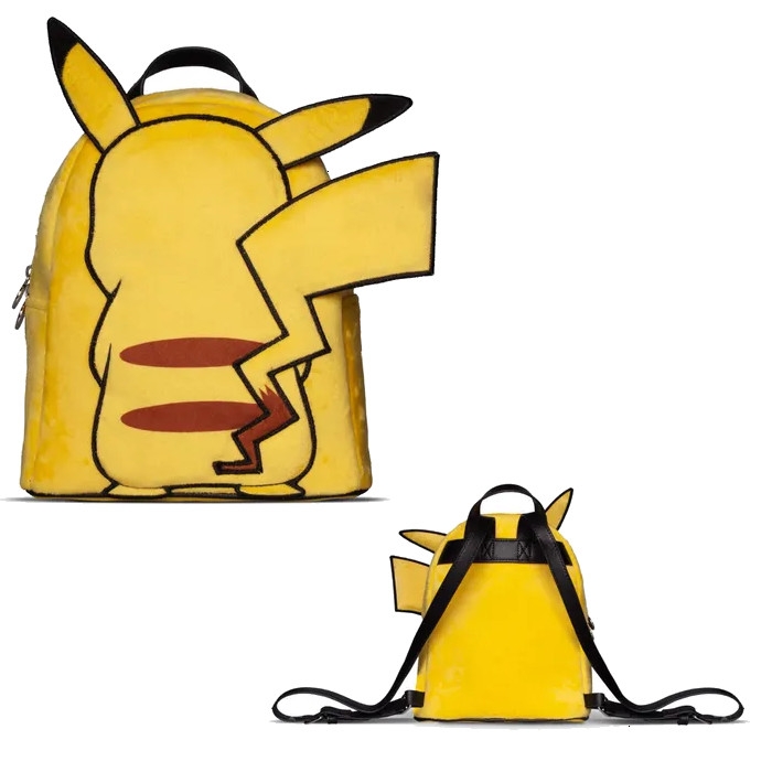 Sac à Dos Pokémon Pikachu William Lamb - 31x25x9 Cm, Polyester, Design électrique Noir, Pour école, Voyages, Fans - Taille Unique