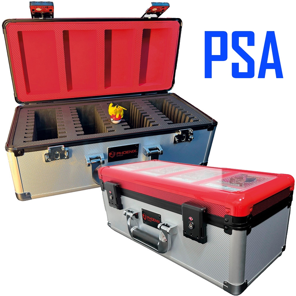Tutata Lot De 2 Boîtes De Rangement Pour Cartes Gradées PSA – 29x14x9 Cm, Fermeture Magnétique, Antidérapant – 45 Dalles Ou 150 Toploaders